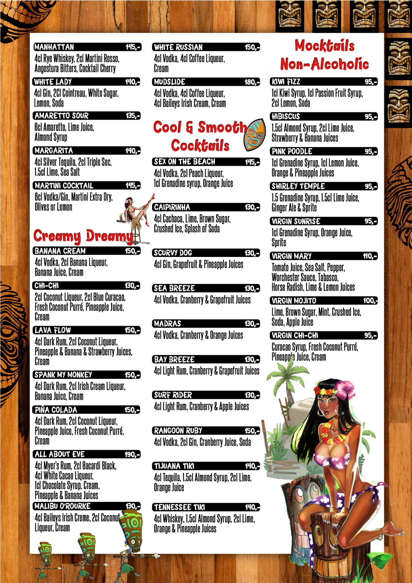 Tiki Taky Cocktail Menu p2