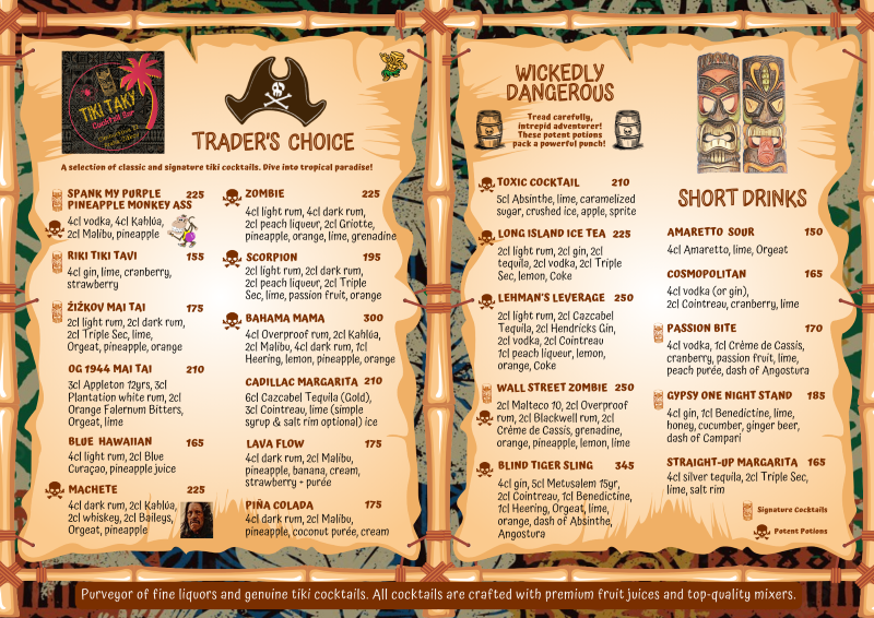 Prague tiki bar cocktails 1