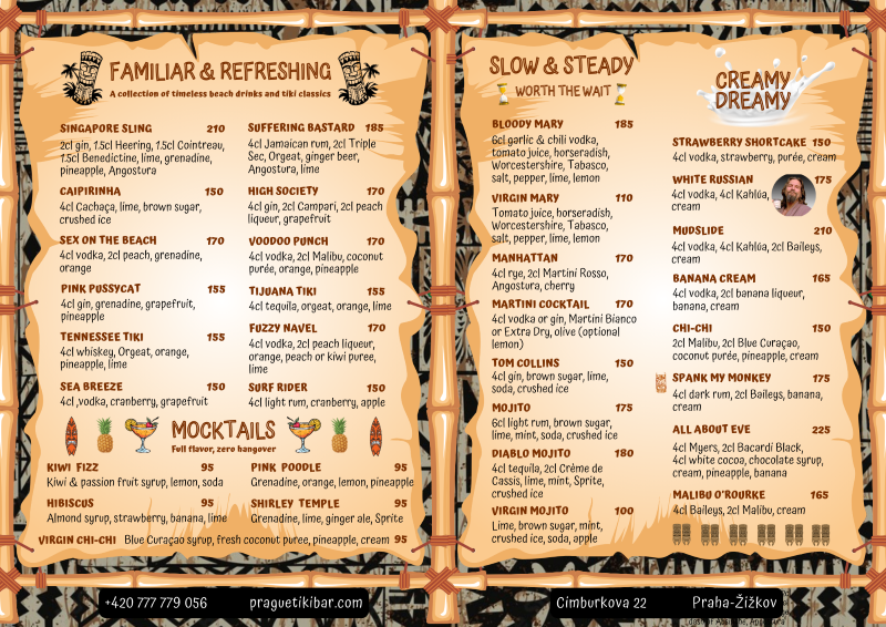 Prague tiki bar cocktails 2